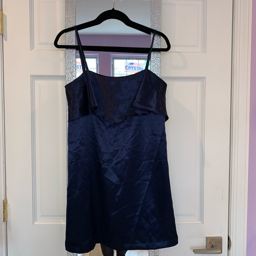 Urban Outfitters- Mini Satin Blue Dress